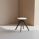 WILD. Tabouret bas pivotant assise tapissée