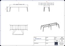 ARTÉMIS. Demi table sur mesure avec vérins de réglage (+5mm)
