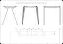 COMÈTE. Demi table avec vérins de réglage (+5mm)
