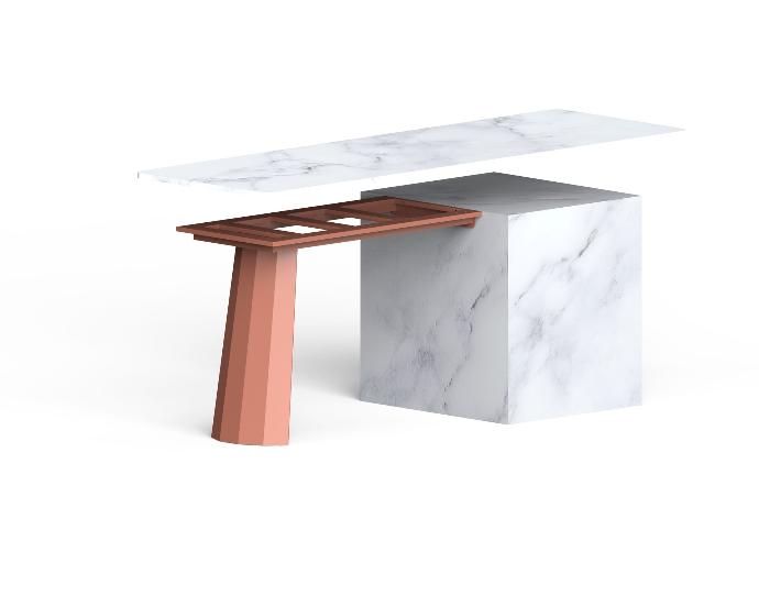COMÈTE. Demi table avec vérins de réglage (+5mm)