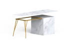 DELTA. Demi table sur mesure avec vérins de réglage (+5mm) - Pieds en tube 28/22/16mm
