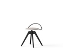 WILD. Tabouret bas pivotant assise tapissée