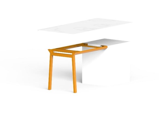 YSPE. Demi table sur mesure avec vérins de réglage (+/- 5mm)