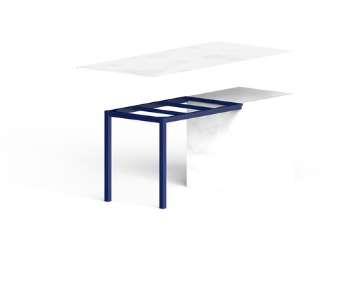 URANE. Demi table sur mesure - Pieds en tube 50*50mm