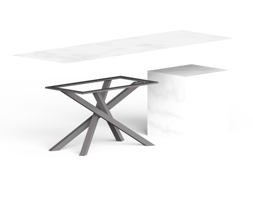 ZOÉ. Demi Table avec vérins de réglage (+/- 5mm) - Cadre support plateau 1360*710mm.